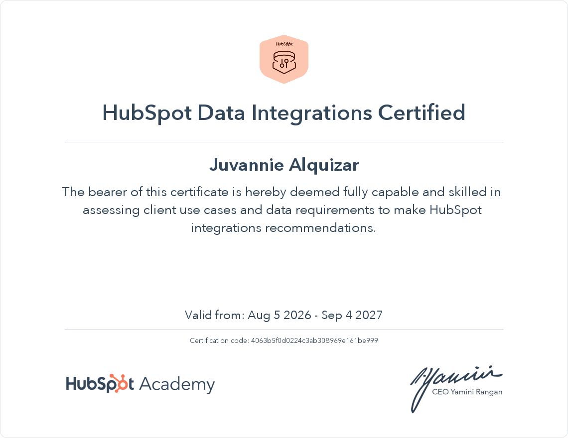 data-integrations-cert